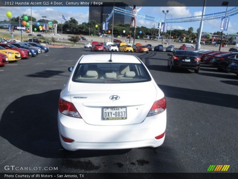 Century White / Beige 2012 Hyundai Accent GLS 4 Door