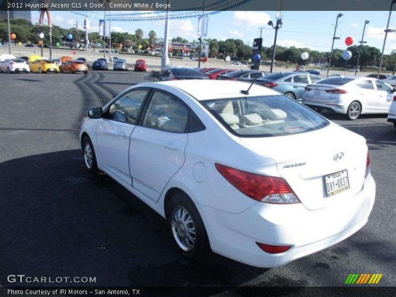 Century White / Beige 2012 Hyundai Accent GLS 4 Door