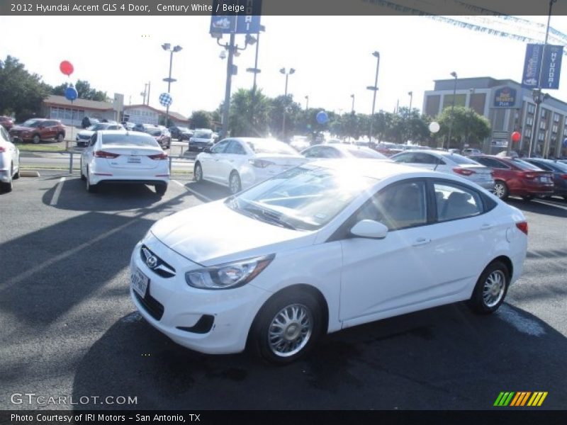 Century White / Beige 2012 Hyundai Accent GLS 4 Door