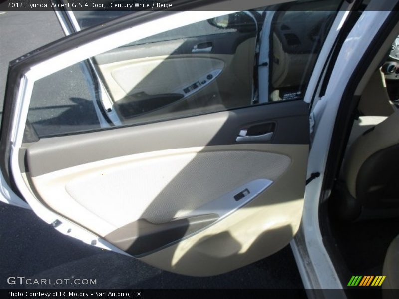 Century White / Beige 2012 Hyundai Accent GLS 4 Door