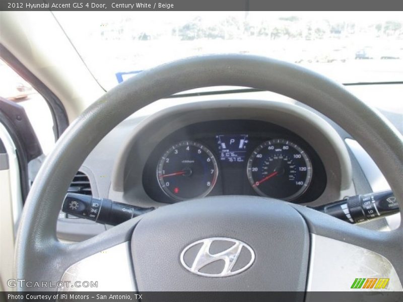 Century White / Beige 2012 Hyundai Accent GLS 4 Door
