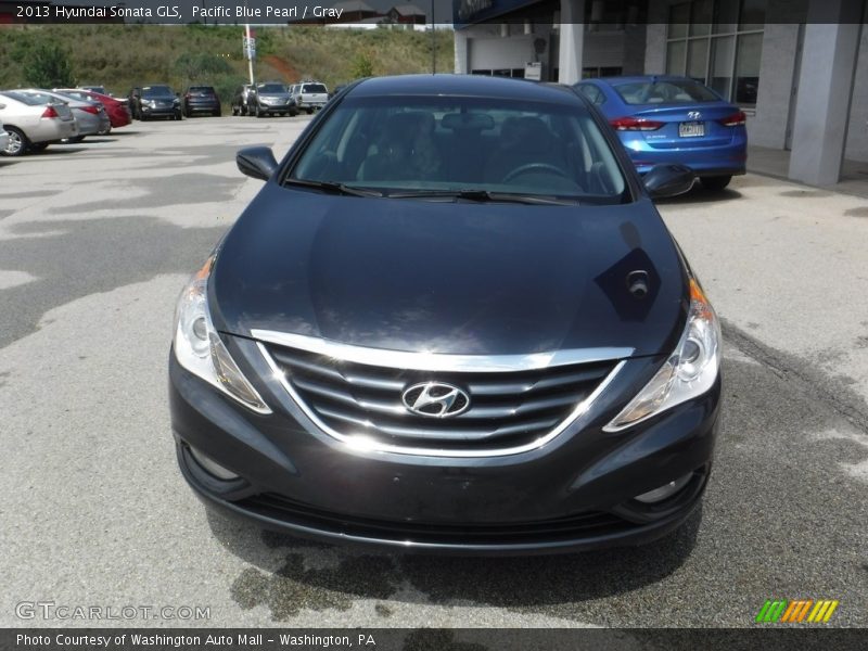 Pacific Blue Pearl / Gray 2013 Hyundai Sonata GLS