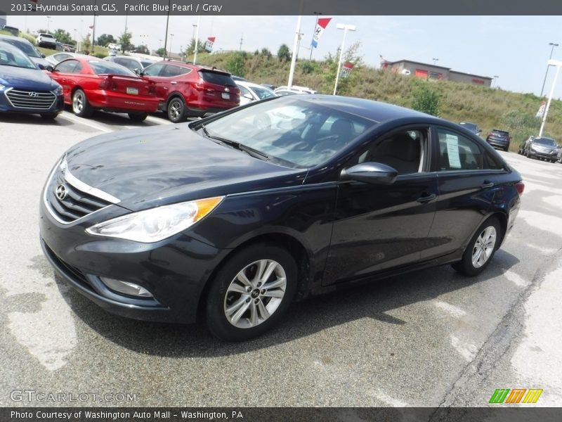 Pacific Blue Pearl / Gray 2013 Hyundai Sonata GLS