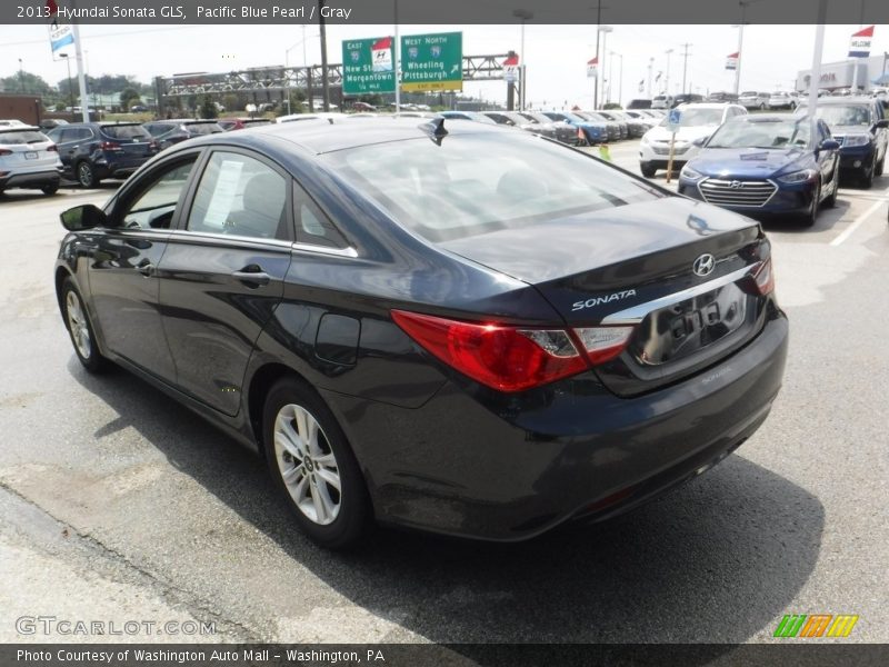 Pacific Blue Pearl / Gray 2013 Hyundai Sonata GLS