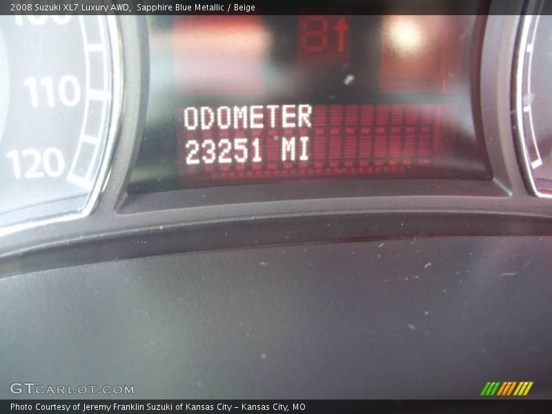 Sapphire Blue Metallic / Beige 2008 Suzuki XL7 Luxury AWD
