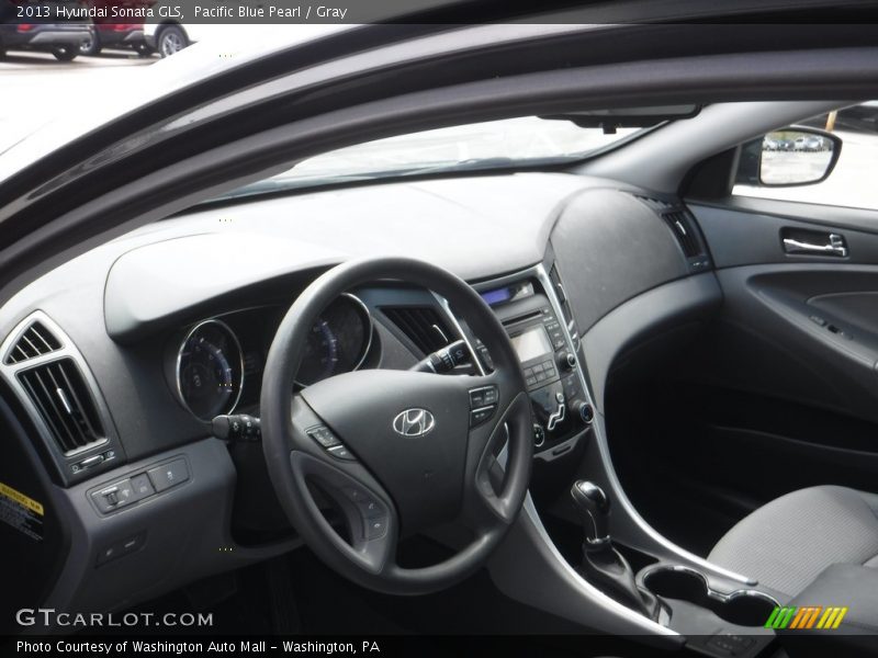 Pacific Blue Pearl / Gray 2013 Hyundai Sonata GLS