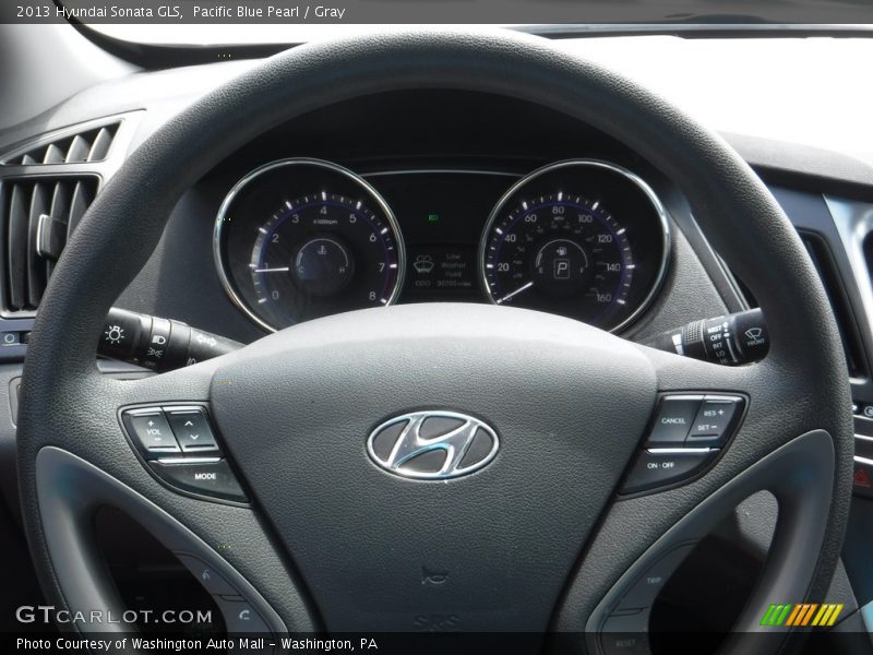 Pacific Blue Pearl / Gray 2013 Hyundai Sonata GLS
