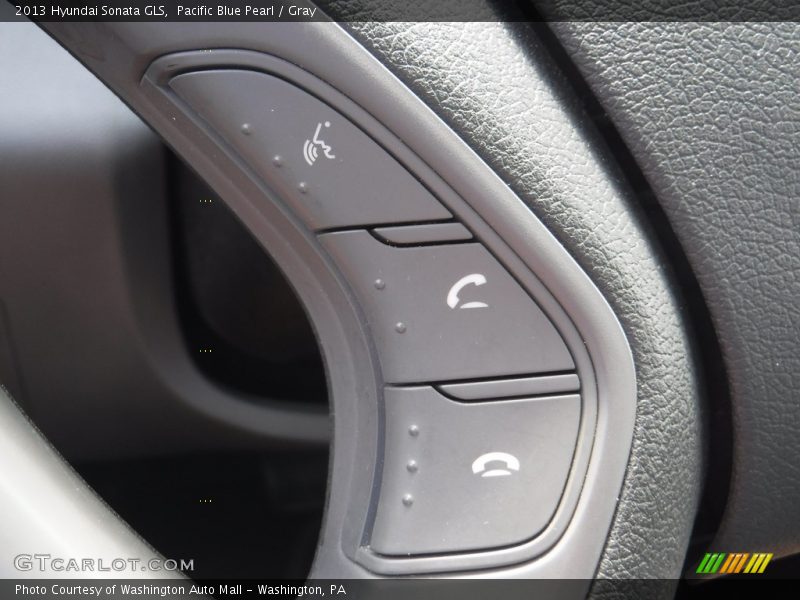 Pacific Blue Pearl / Gray 2013 Hyundai Sonata GLS