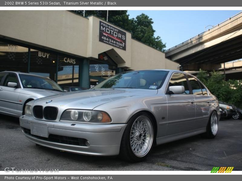 Titanium Silver Metallic / Black 2002 BMW 5 Series 530i Sedan