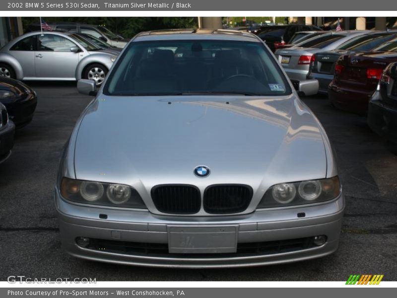 Titanium Silver Metallic / Black 2002 BMW 5 Series 530i Sedan