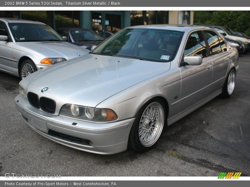 Titanium Silver Metallic / Black 2002 BMW 5 Series 530i Sedan