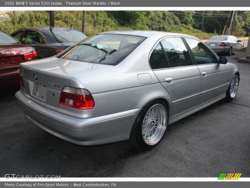 Titanium Silver Metallic / Black 2002 BMW 5 Series 530i Sedan