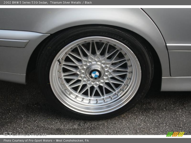 Titanium Silver Metallic / Black 2002 BMW 5 Series 530i Sedan