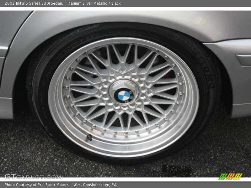 Titanium Silver Metallic / Black 2002 BMW 5 Series 530i Sedan