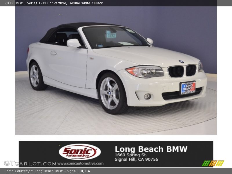 Alpine White / Black 2013 BMW 1 Series 128i Convertible