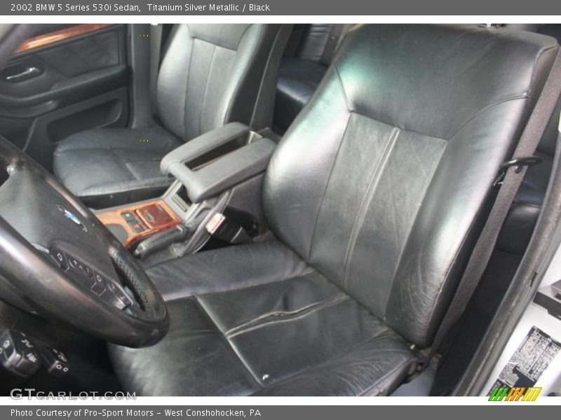 Titanium Silver Metallic / Black 2002 BMW 5 Series 530i Sedan