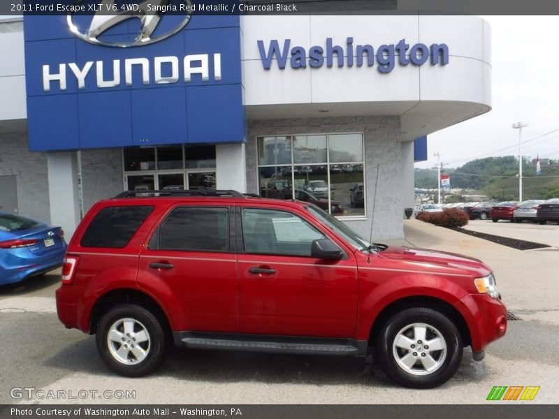 Sangria Red Metallic / Charcoal Black 2011 Ford Escape XLT V6 4WD