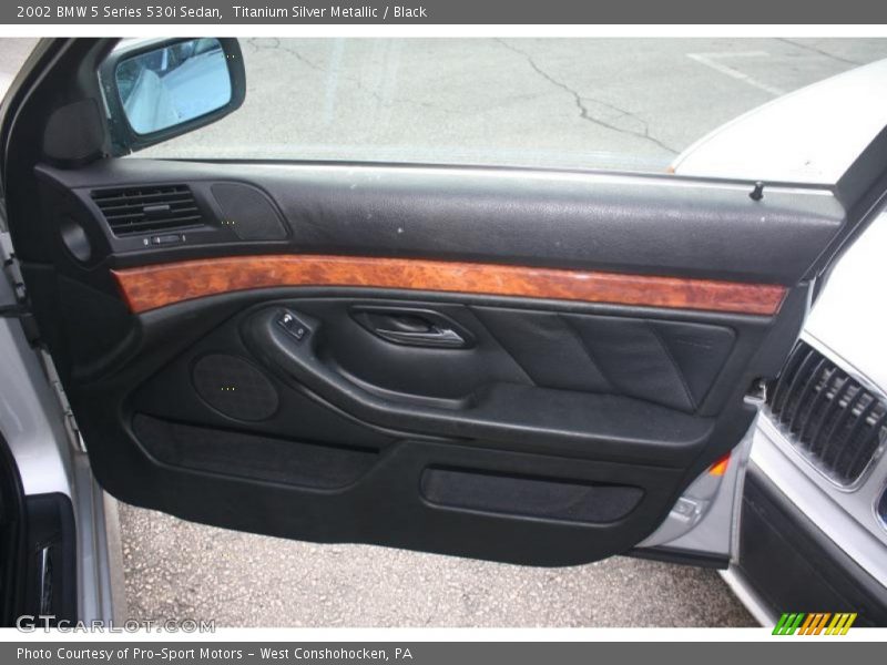 Titanium Silver Metallic / Black 2002 BMW 5 Series 530i Sedan