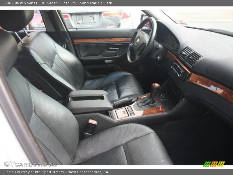 Titanium Silver Metallic / Black 2002 BMW 5 Series 530i Sedan