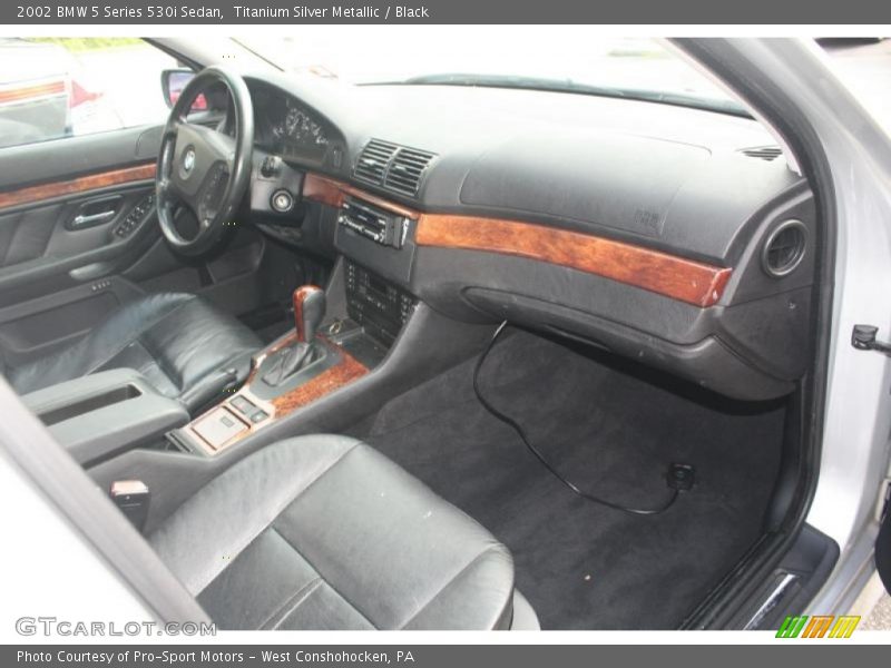 Titanium Silver Metallic / Black 2002 BMW 5 Series 530i Sedan