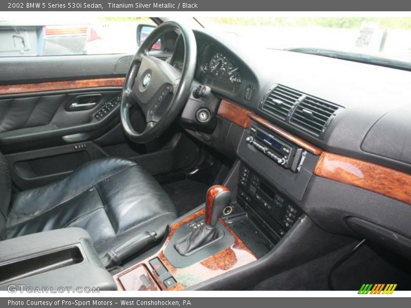 Titanium Silver Metallic / Black 2002 BMW 5 Series 530i Sedan