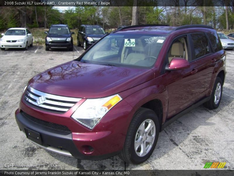 Cranberry Red Metallic / Beige 2008 Suzuki XL7 Luxury AWD