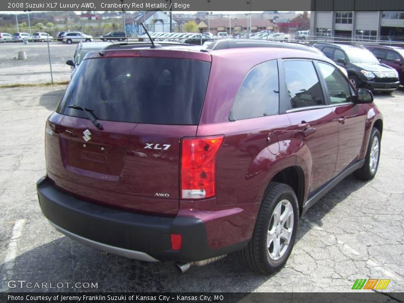 Cranberry Red Metallic / Beige 2008 Suzuki XL7 Luxury AWD