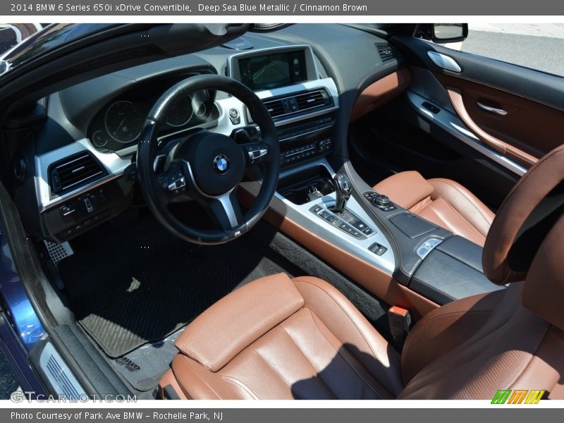 Deep Sea Blue Metallic / Cinnamon Brown 2014 BMW 6 Series 650i xDrive Convertible