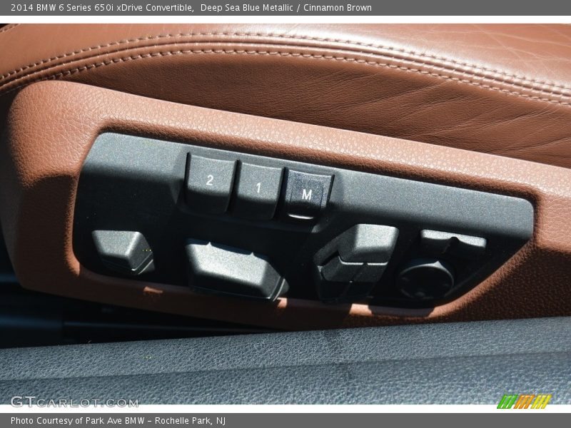 Deep Sea Blue Metallic / Cinnamon Brown 2014 BMW 6 Series 650i xDrive Convertible