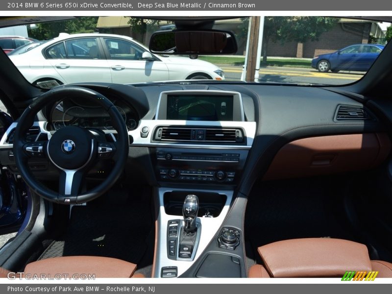 Deep Sea Blue Metallic / Cinnamon Brown 2014 BMW 6 Series 650i xDrive Convertible