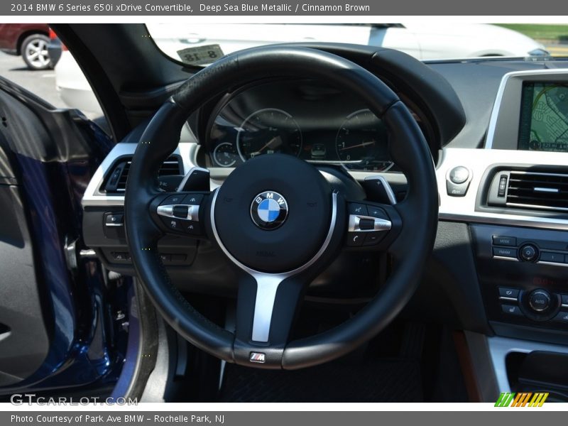 Deep Sea Blue Metallic / Cinnamon Brown 2014 BMW 6 Series 650i xDrive Convertible