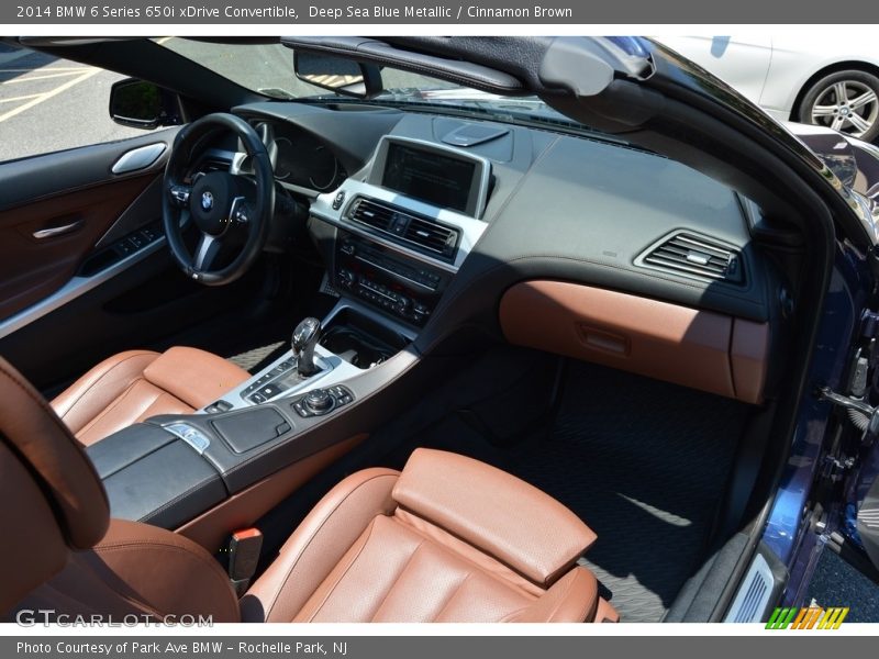 Deep Sea Blue Metallic / Cinnamon Brown 2014 BMW 6 Series 650i xDrive Convertible