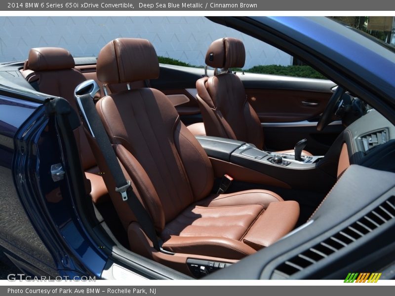 Deep Sea Blue Metallic / Cinnamon Brown 2014 BMW 6 Series 650i xDrive Convertible