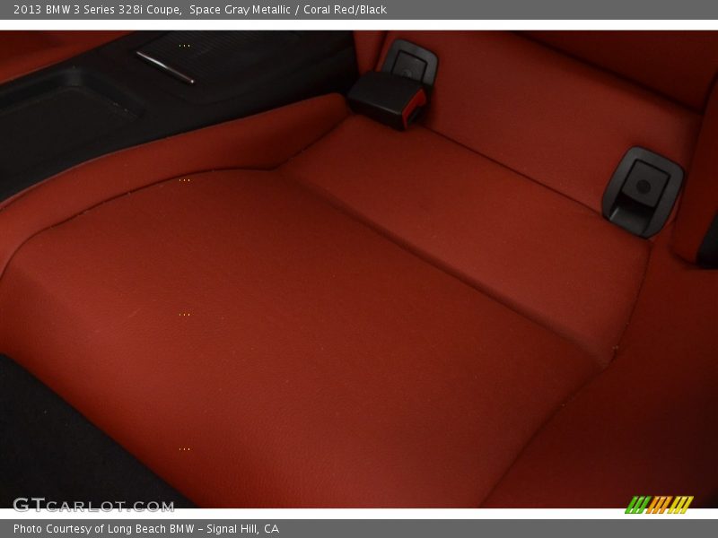 Space Gray Metallic / Coral Red/Black 2013 BMW 3 Series 328i Coupe