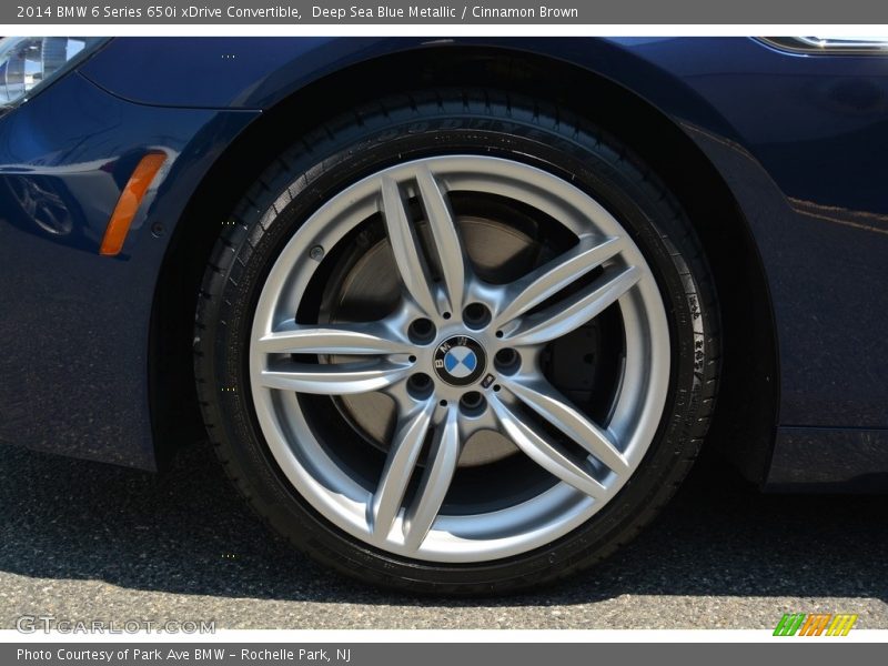 Deep Sea Blue Metallic / Cinnamon Brown 2014 BMW 6 Series 650i xDrive Convertible