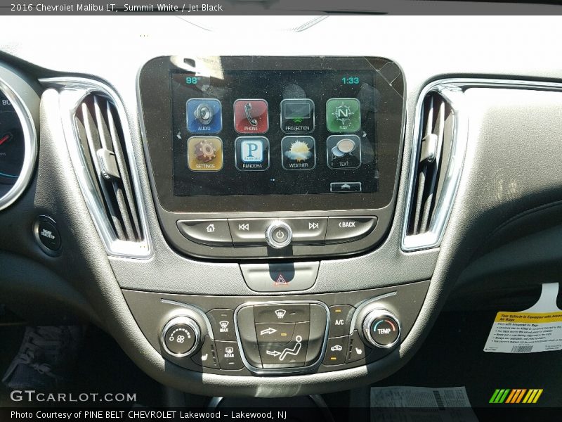 Summit White / Jet Black 2016 Chevrolet Malibu LT