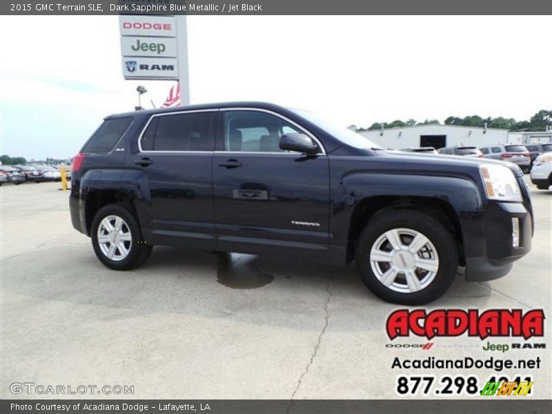Dark Sapphire Blue Metallic / Jet Black 2015 GMC Terrain SLE