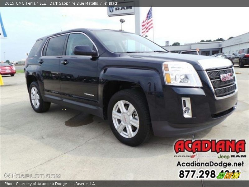 Dark Sapphire Blue Metallic / Jet Black 2015 GMC Terrain SLE