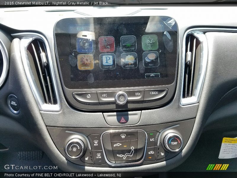 Nightfall Gray Metallic / Jet Black 2016 Chevrolet Malibu LT