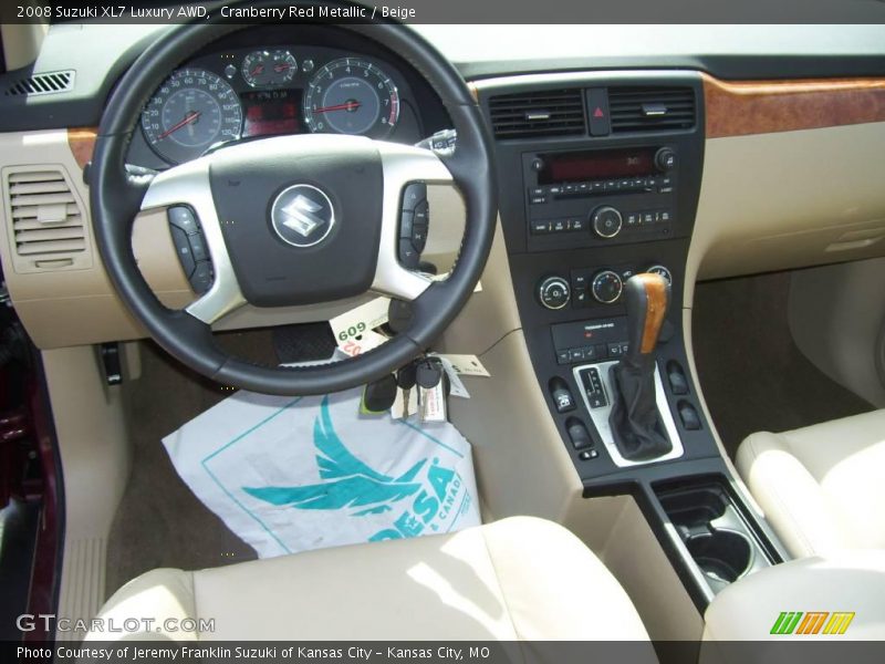 Cranberry Red Metallic / Beige 2008 Suzuki XL7 Luxury AWD