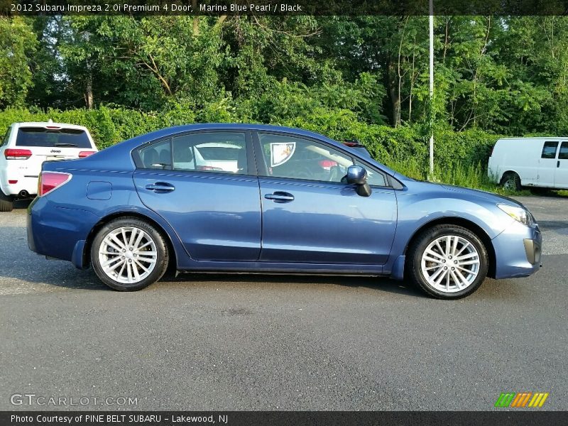 Marine Blue Pearl / Black 2012 Subaru Impreza 2.0i Premium 4 Door