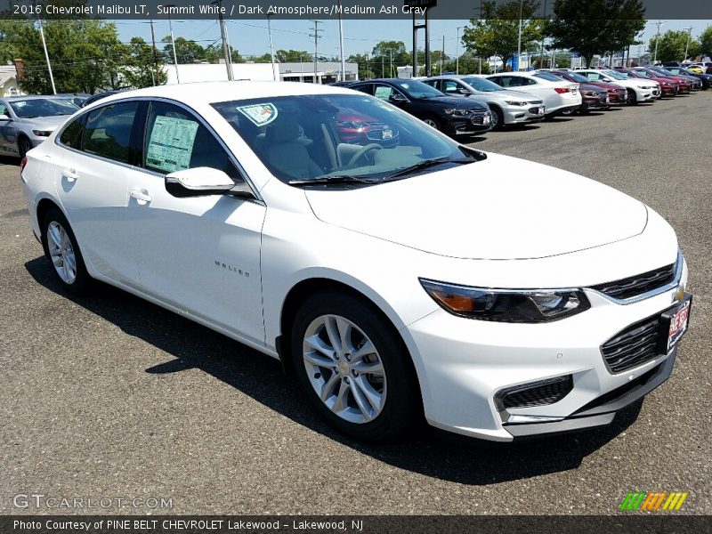 Summit White / Dark Atmosphere/Medium Ash Gray 2016 Chevrolet Malibu LT