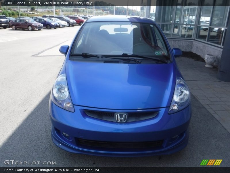 Vivid Blue Pearl / Black/Grey 2008 Honda Fit Sport