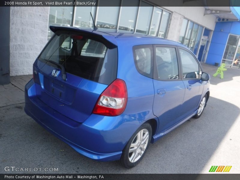 Vivid Blue Pearl / Black/Grey 2008 Honda Fit Sport