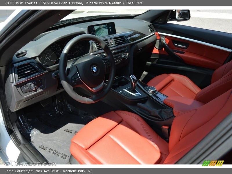 Mineral White Metallic / Coral Red 2016 BMW 3 Series 335i xDrive Gran Turismo