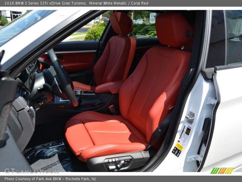 Mineral White Metallic / Coral Red 2016 BMW 3 Series 335i xDrive Gran Turismo