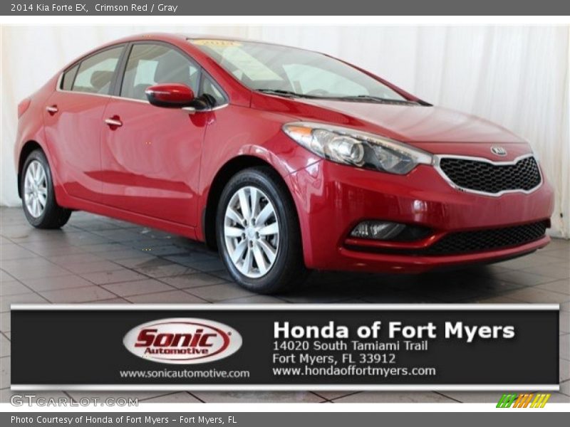 Crimson Red / Gray 2014 Kia Forte EX