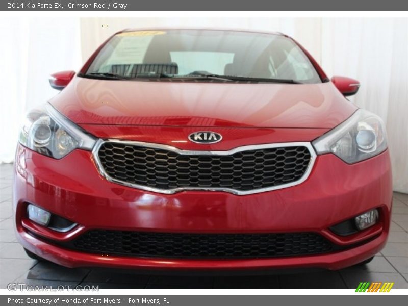 Crimson Red / Gray 2014 Kia Forte EX