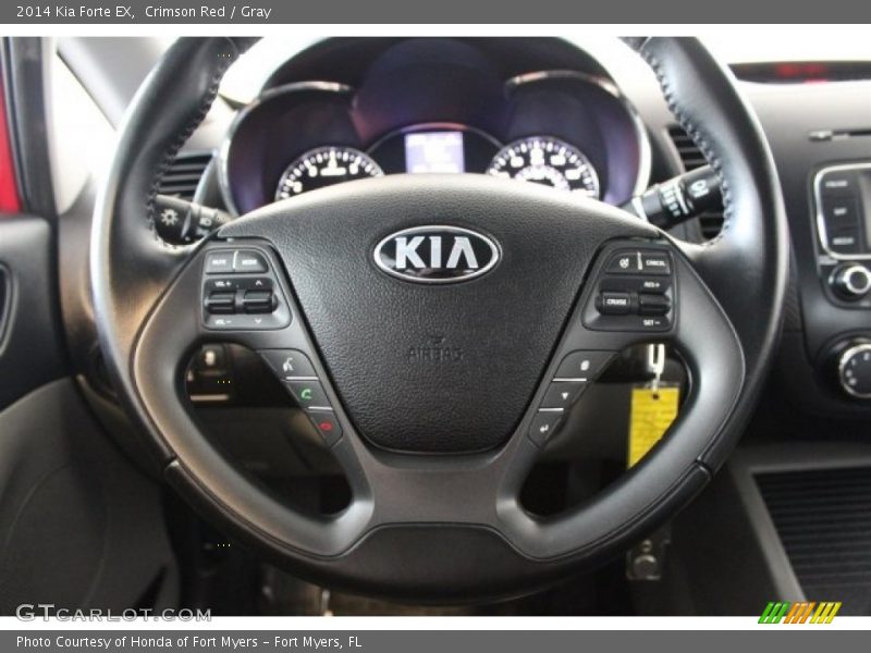 Crimson Red / Gray 2014 Kia Forte EX