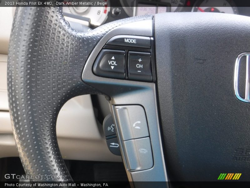 Dark Amber Metallic / Beige 2013 Honda Pilot EX 4WD